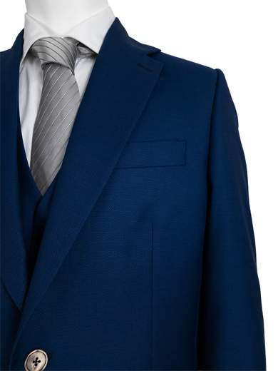 Men's 3-Piece Light Blue Suit in Super 120's Zignone Wool ELE10050-D6