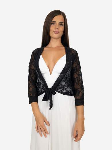 STRABELLO CERIMONIA Coprispalle in pizzo da cerimonia con chiusura a laccio P49250009963-21009