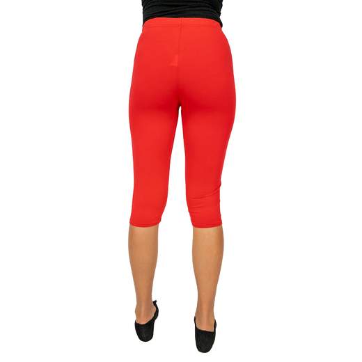 STRABELLO Leggings Corto al Ginocchio Donna Elasticizzati a Vita Alta E2FB