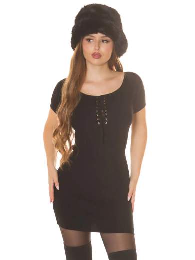 Abito in maglia sexy con allacciatura KouCla