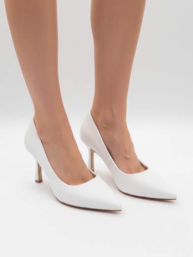 Fiori e spine White Bridal Pumps with 8 cm Heel 8374-BIANCO