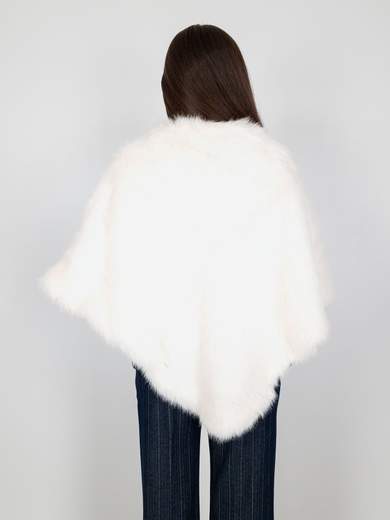 Elegant faux fur poncho