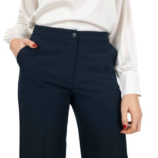 Pantaloni a Palazzo Eleganti Stile Raffinato per Donne con Vita Alta