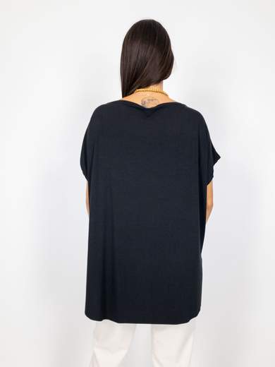 BLUE JOINT T-shirt Donna In Viscosa Basic Oversize Mezze Maniche