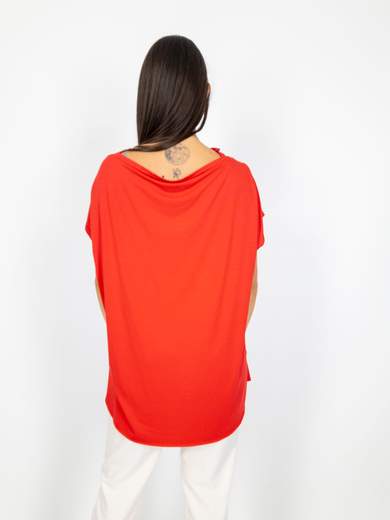 BLUE JOINT T-shirt Donna In Viscosa Basic Oversize Mezze Maniche