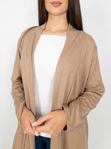 Cardigan Donna Lungo Curvy Senza Bottoni