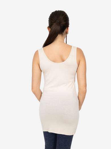 Women's Long Slim Fit Tank Top – Basic Stretch Viscose Model