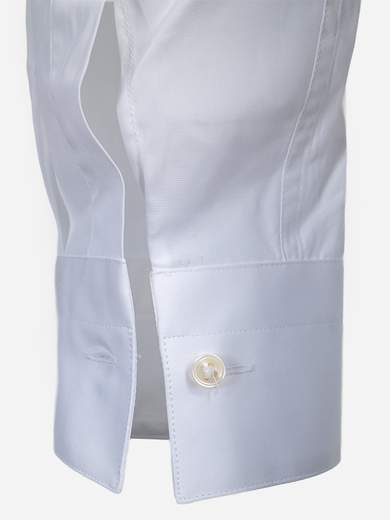 Camicia Uomo Elegante Bianca Cotone con Bottoni Nascosti