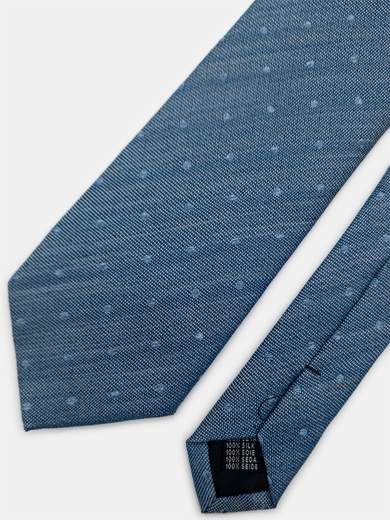 Cravatta in Seta Blu a Micro Motivi CRV-L-MIC-005