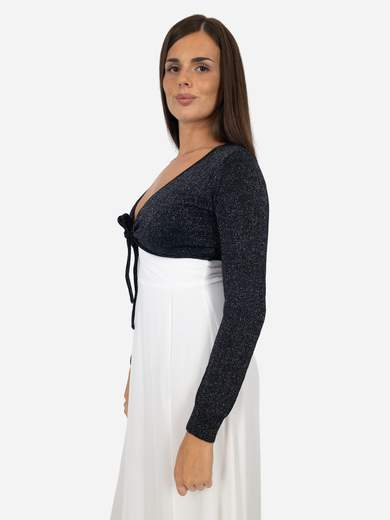 Minority Coprispalle cerimonia corto in maglia glitterata N3-8377B