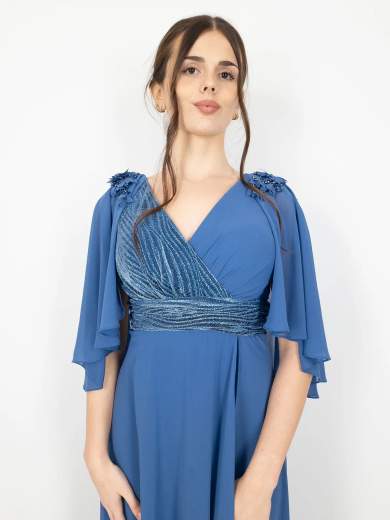 JEAN CRYÒ Tuta Elegante da Cerimonia con Maniche Aperte e Dettagli Brillanti 35318