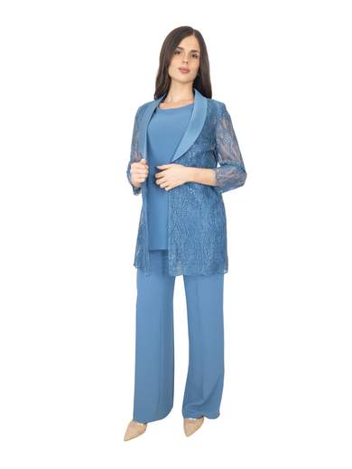 Completo elegante tre pezzi da cerimonia con pantalone