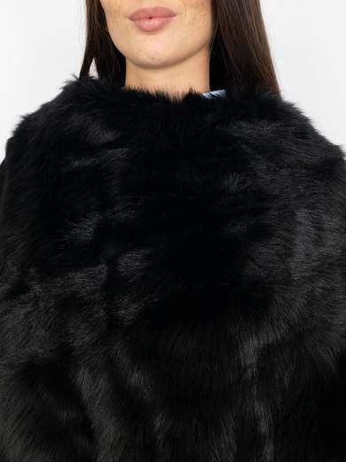 Elegant faux fur poncho