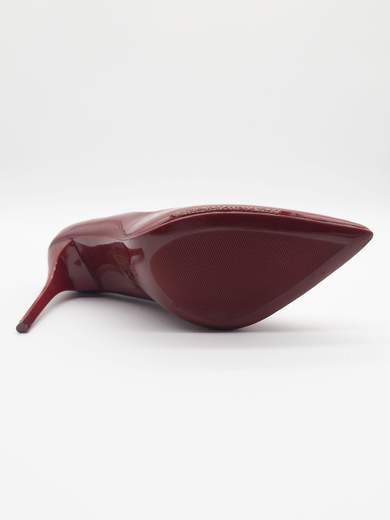 Scarpe décolleté rubino lucide con tacco stiletto