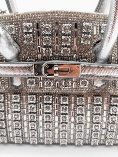 Borsa Elegante Argento Strass p-6013-argento