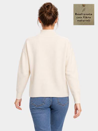 Roll Neck Jumper in 100% Combed Virgin Wool