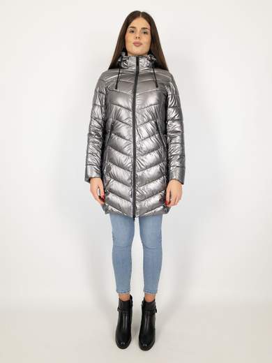 Piumino Lungo Al Ginocchio Donna Con Cappuccio Staccabile