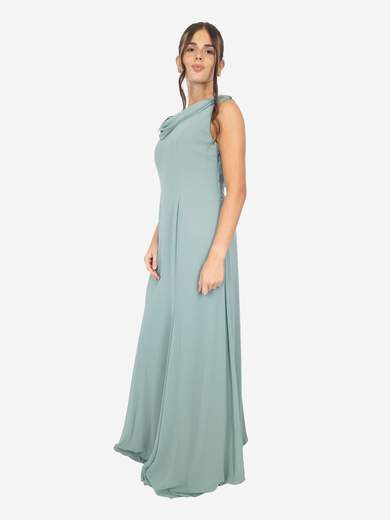 Plus size long formal dress with shawl and V-neck
