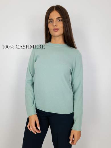 Intreccio Maglia Girocollo In Puro Cashmere Donna Elegante E Casual