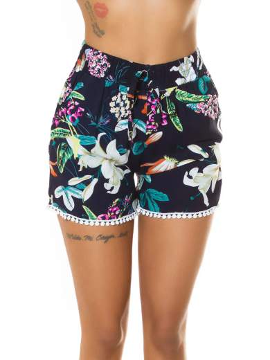 KOUCLA Shorts estivi alla moda con stampa e pizzo 0000KH23