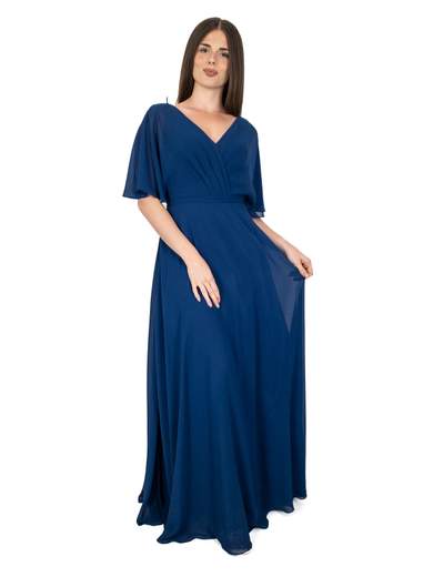 Bianca Brandi Abito Lungo Cerimonia Elegante Stile Impero con Stola 28847