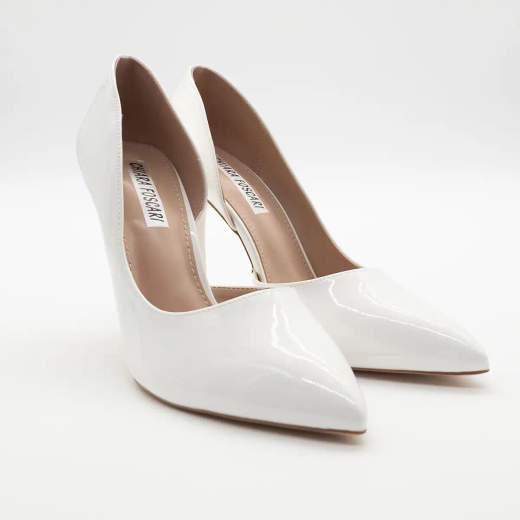 CHIARA FOSCARI Décolleté in vernice bianca con tacco a spillo 10,5 cm A71-7113-BIANCO