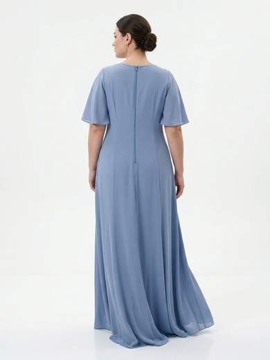 Sologioie Curvy Abito Lungo Curvy da Cerimonia in Georgette con Stola ysv700