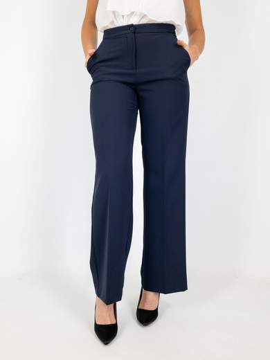 Pantaloni A Palazzo Eleganti Vita Alta Donna In Tessuto Tecnico