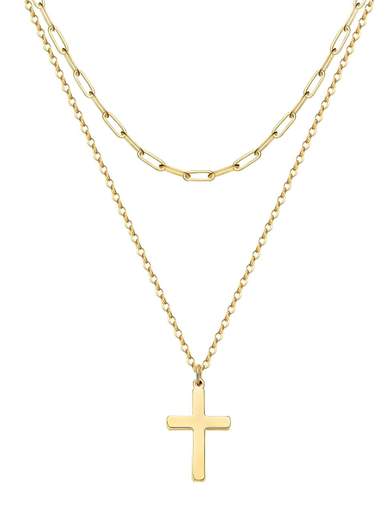 Strabello Bijoux Eternity Cross Necklace 87150-0