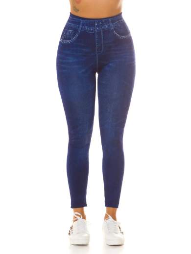 KOUCLA Jeggings basici sexy a vita alta in tessuto modellante 0000HL-1347