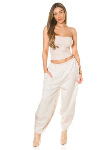 Pantaloni sexy a vita alta Koucla con vestibilità ampia