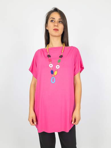 BLUE JOINT T-shirt Donna In Viscosa Basic Oversize Mezze Maniche