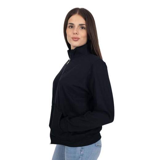Felpa Donna con Zip Stile Oversize Collo Alto Maniche Lunghe