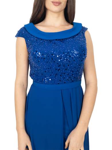 Tuta Elegante da Cerimonia con Corpetto in Paillettes e Pantalone Doppio