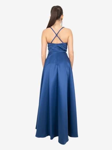 Abito lungo da cerimonia con spacco e stola – Eleganza minimal