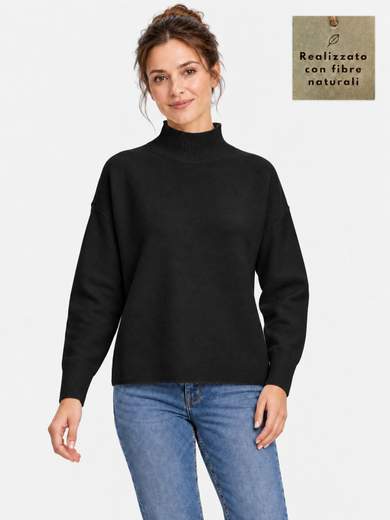 Roll Neck Jumper in 100% Combed Virgin Wool