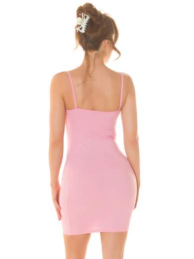 KOUCLA Mini abito aderente con spalline sottili in tessuto a costine 0000K14257