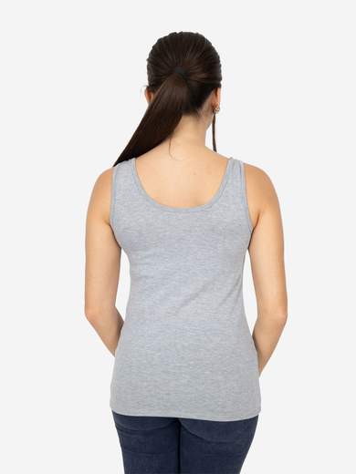 Slim Fit Women’s Tank Top with Wide Straps in Stretch Viscose