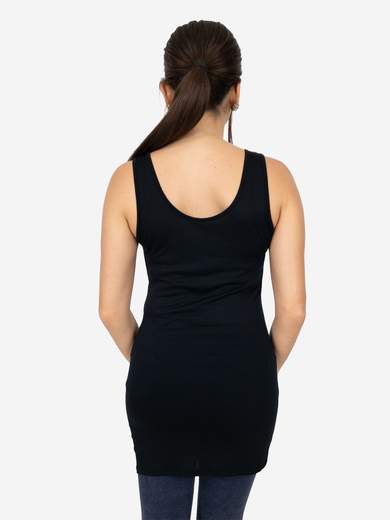Women's Long Slim Fit Tank Top – Basic Stretch Viscose Model