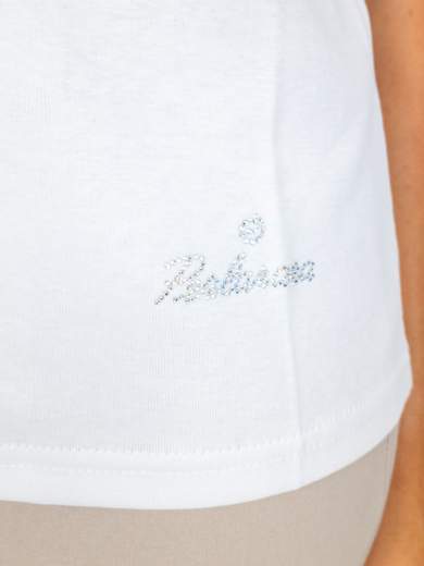 Women's Cotton Tank Top with Rhinestones Perlarara