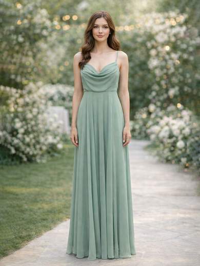 Elegant long georgette evening dress
