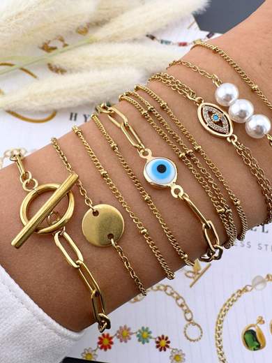 Strabello Bijoux Golden Link Charm 87145-0