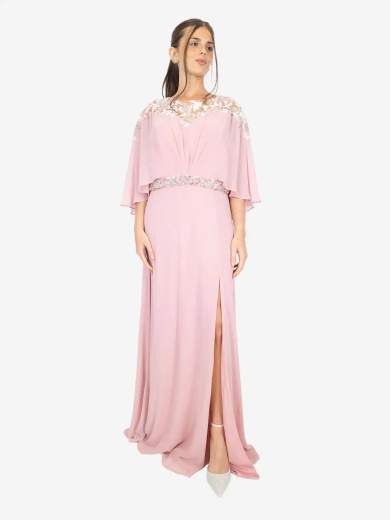 Bianca Brandi Curvy Abito da Cerimonia Curvy con Mantellina e Ricami 29465M