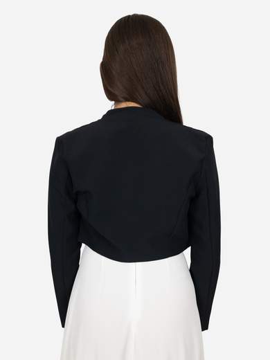 Elegant short bolero jacket with long sleeves for formal occasions