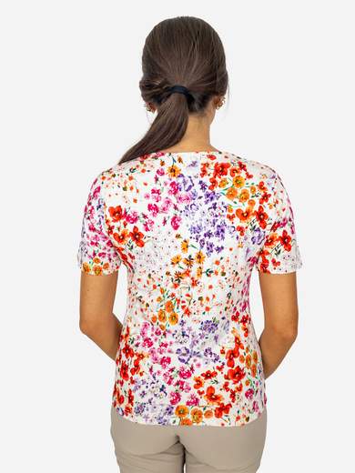 Monica Braghini Women’s summer printed stretch viscose T-shirt Made in Italy 505001