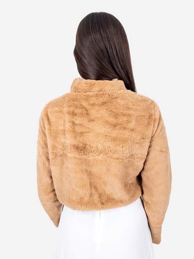 STRABELLO CERIMONIA Pellicciotto corto sintetico elegante donna slim fit con spilla decorativa A99130-1000