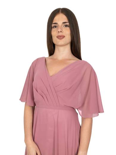 Bianca Brandi Abito Lungo Cerimonia Elegante Stile Impero con Stola 28847
