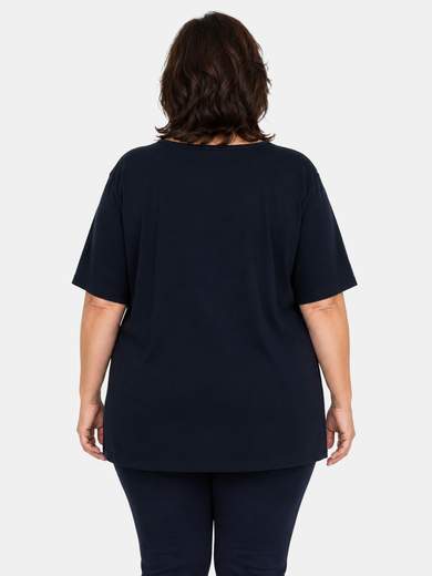 Short-Sleeved Curvy Cotton T-Shirt