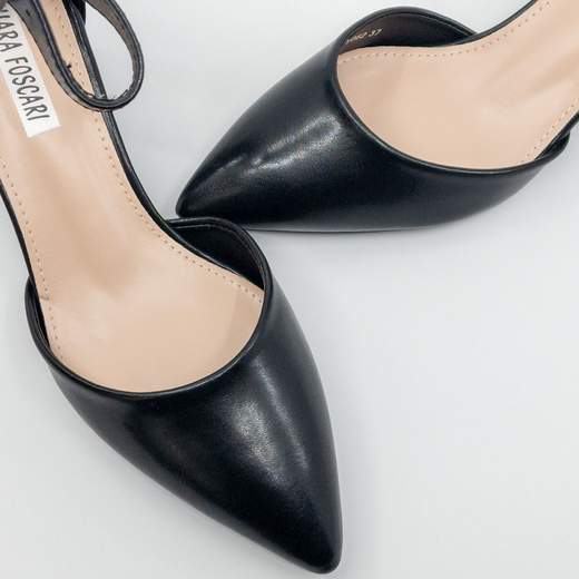 Chiara Foscari Décolleté nere a tacco largo con cinturino A31-062-NERO