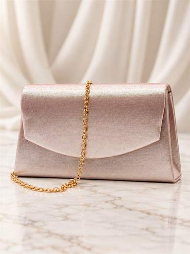 MICHELLE MOON Pochette Champagne Glitterata da Cerimonia HL3569-CHAMPAGNE
